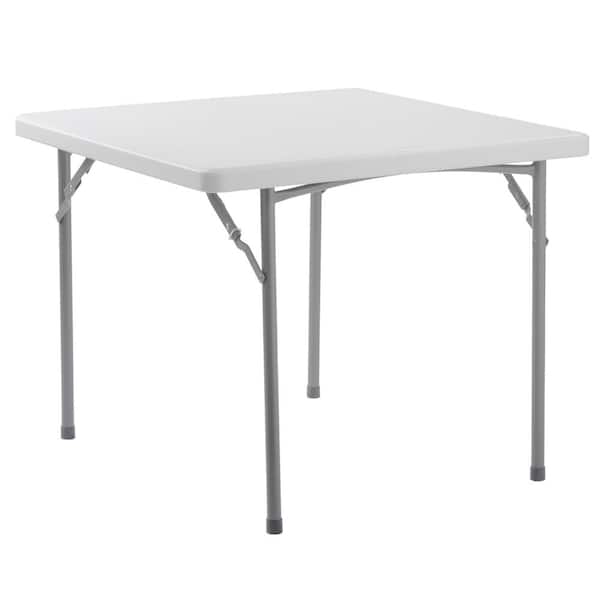 Unpleasantly square dead National Public Seating 36 in. W x 36 in. D Speckled Gray Blow Molded  Plastic Top, Heavy-Duty Metal Frame Folding Table BT3636 - The Home Depot
