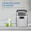 Elexnux 9.5 in. 26 lbs. Portable Countertop Ice Maker Machine for Crystal  Ice Cubes with Ice Scoop in Stainless Steel N7KN220718001 - The Home Depot