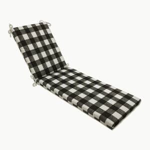 23 x 30 Outdoor Chaise Lounge Cushion in Black/White Anderson