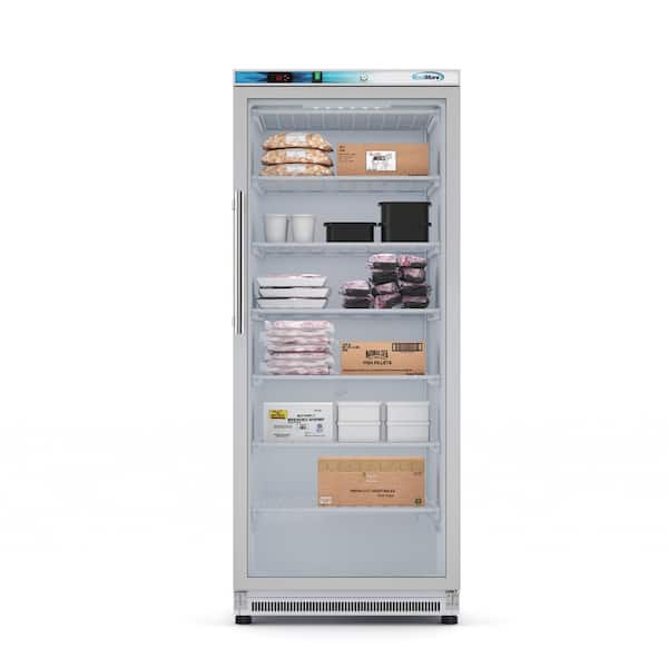Koolmore 30 in. 21 cu. ft. Manual Defrost Upright Freezer Glass Door Commercial Reach Garage Ready in White