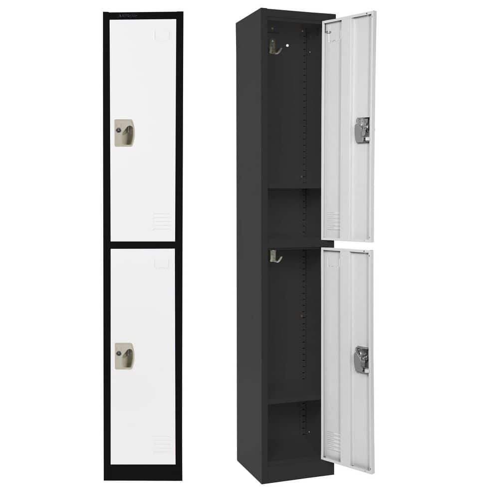 2-Tier 72 in. H Steel Commercial Storage Locker Cabinet with Key Locks in White and Black price history on PriceWatchPro