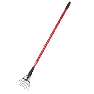 8 in. Shrub Rake with Fiberglass Handle and 10 Spring Steel Tines