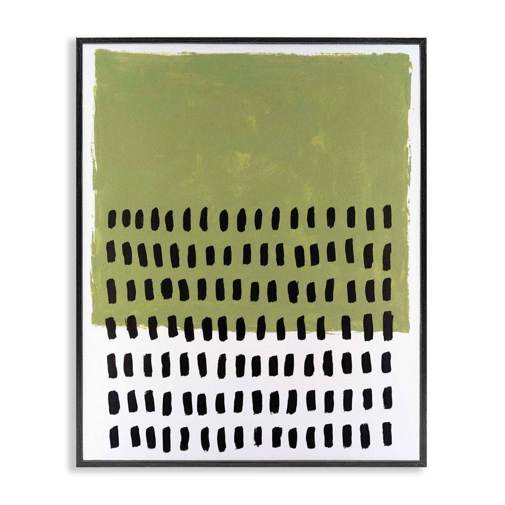 Green Dotted Pattern by Michael Willett Black Framed Abstract Giclee Art Print 14 in. x 11 in. price history on PriceWatchPro