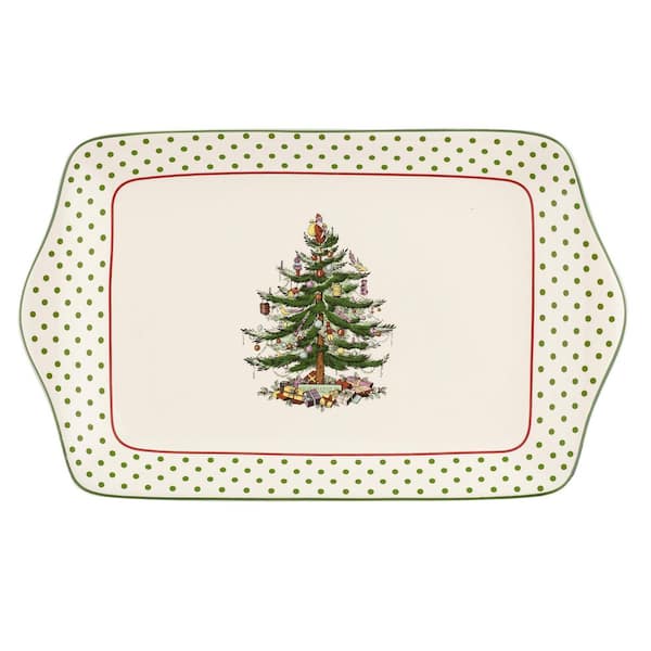 Spode 12 in. W x 1 in. H x 7 in. D Rectangular White Stoneware Dessert Tray