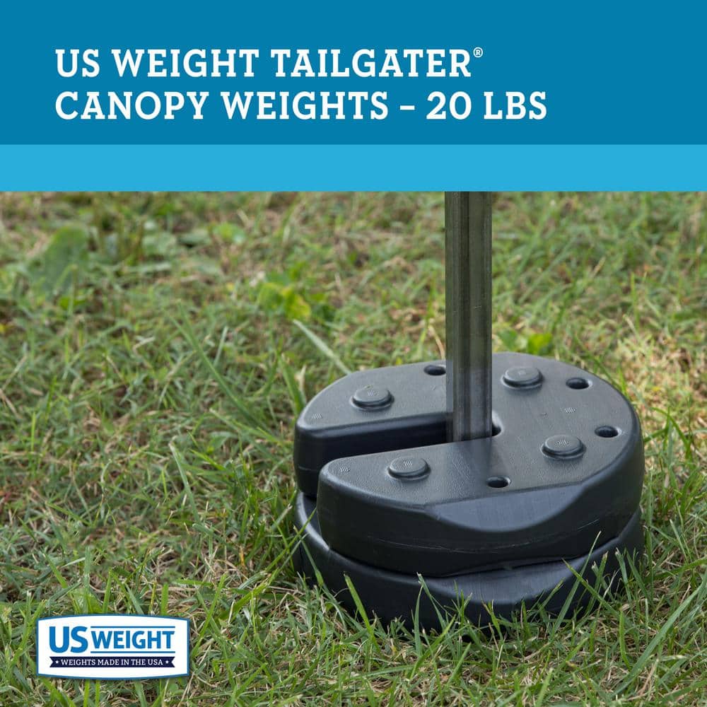 Black Recycled Plastic 20lb Interlocking Canopy Weight Set