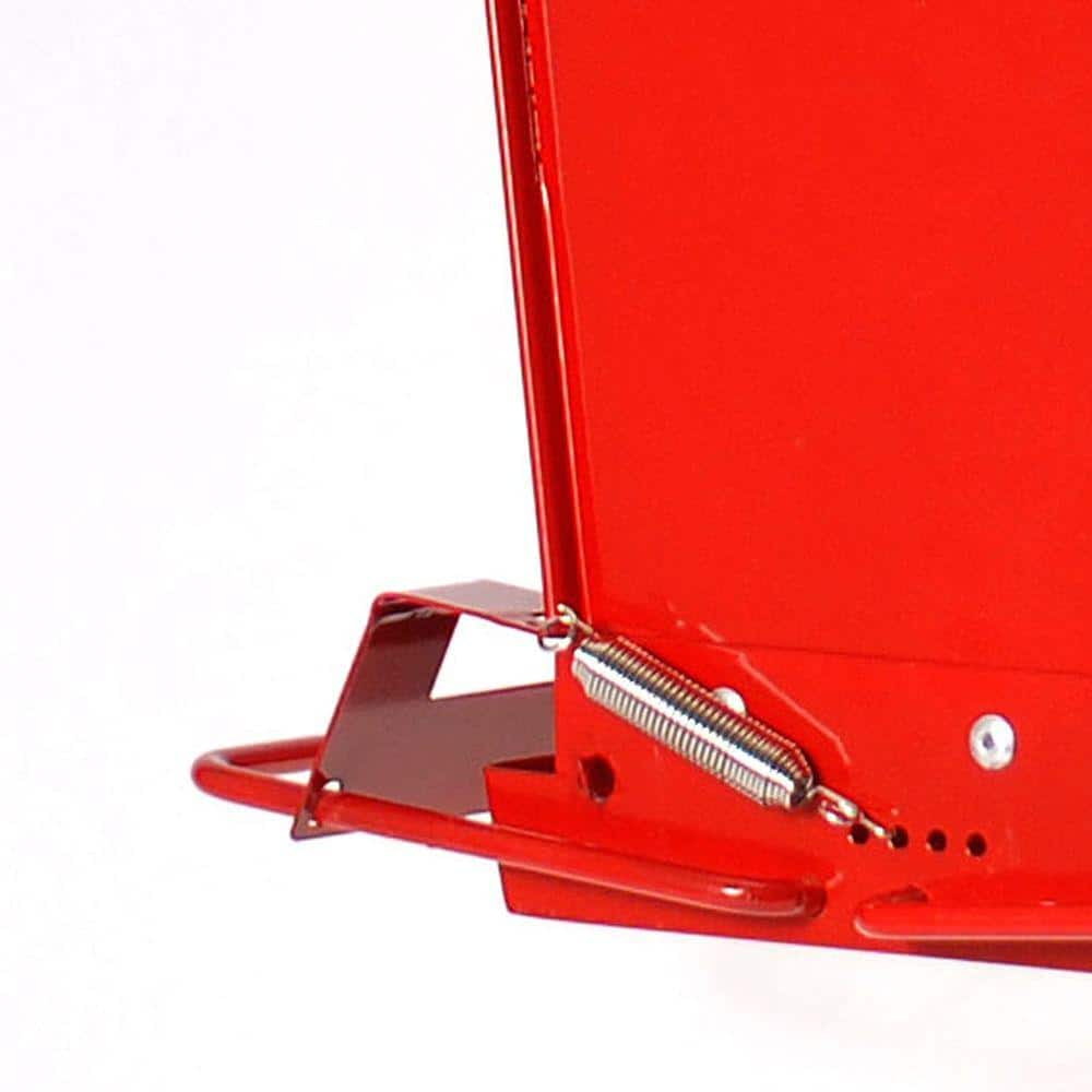 Red Metal and Plastic Squirrel-Resistant Hanging Bird Feeder