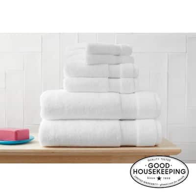6-Piece HygroCotton Bath Towel Set in White