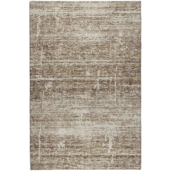 Dream Shag Premium Machine Washable Abstract ADS747 Brown 10 ft. x 14 ft. Area Rug