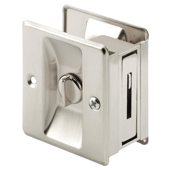 Passage Satin Nickel Pocket Door Pull Lock Lockset