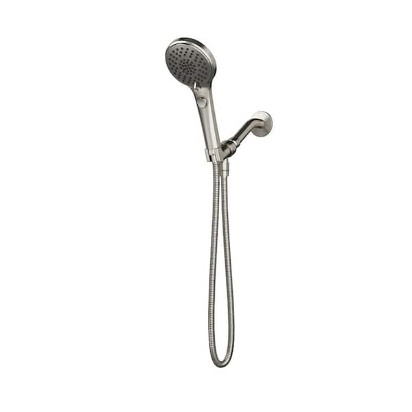 JACUZZI 3-Spray Settings Wall Mount Handheld Shower Head 1.8 GPM in Brushed Nickel