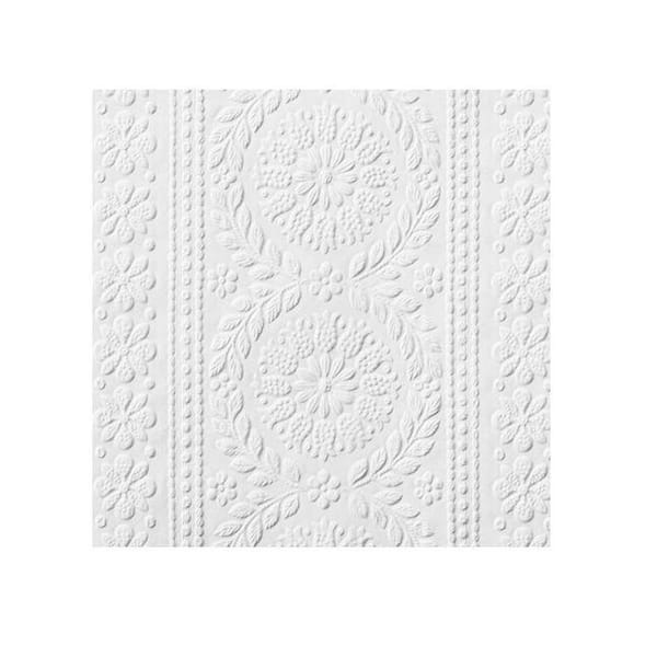 Anaglypta Townsend Paintable Anaglytpa Original White & Off-White Wallpaper Sample