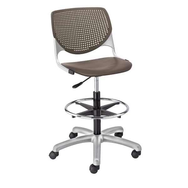 Unbranded KOOL Brownstone Polypropylene Seat Drafting Chair