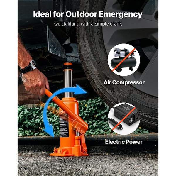 VEVOR Hydraulic Bottle Jack, 10 Ton (22046lbs.) Capacity, 9.3-18.5