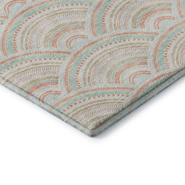 Mayfield Premium Machine Washable Abstract AMF984 Linen 8 ft. x 10 ft. Area Rug