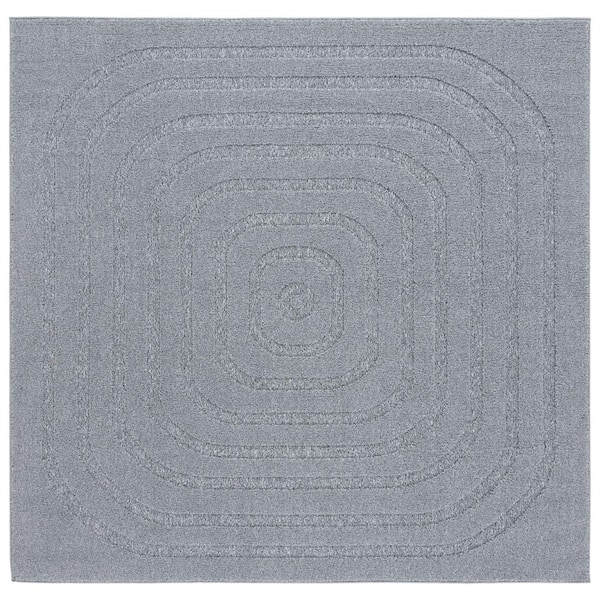 Ramona 7 ft. x 7 ft. Square Gray Solid Color Area Rug