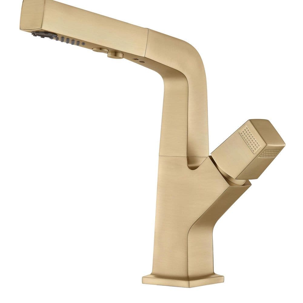 Single Handle Single Hole Brass Bathroom Sink Faucet in Brushed Gold price history on PriceWatchPro