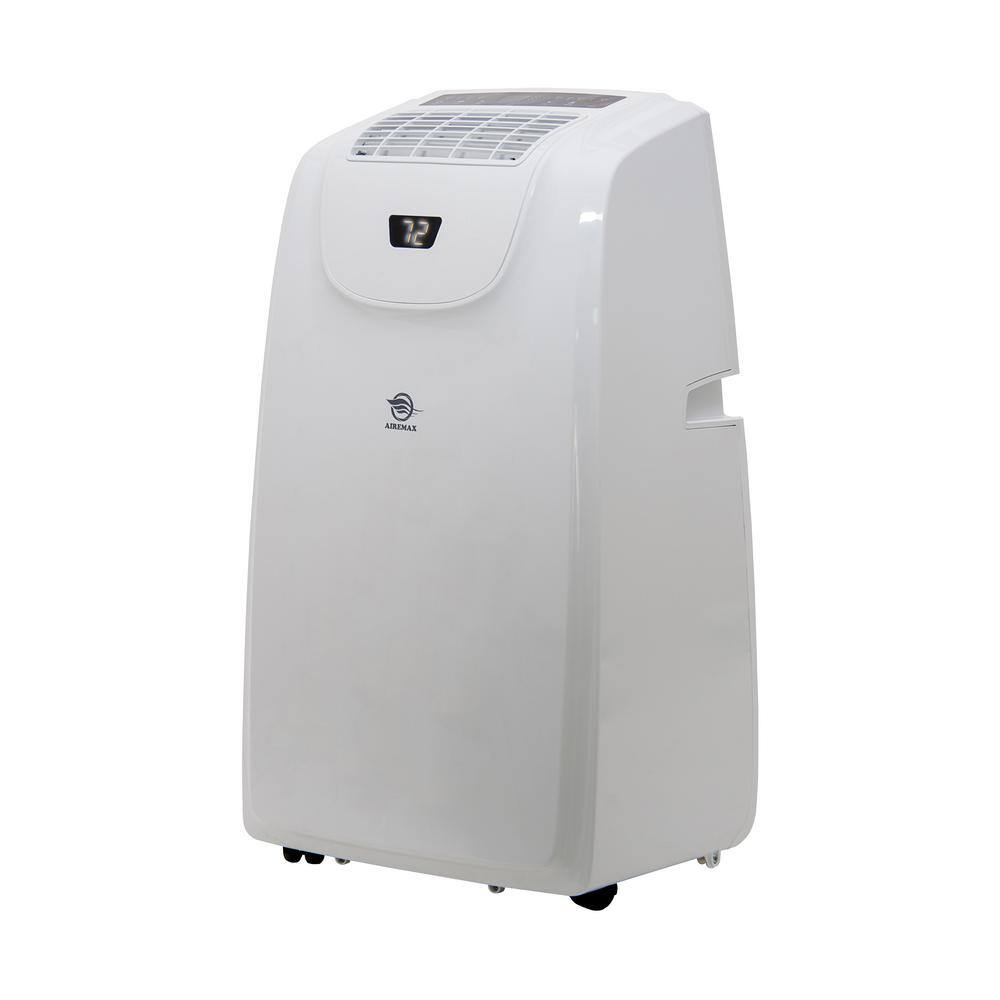 AireMax 8,000 BTU White Portable Air Conditioner with Heater and Remote