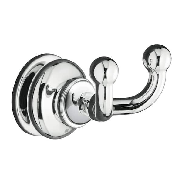 Fairfax Double Robe Hook in Polished Chrome