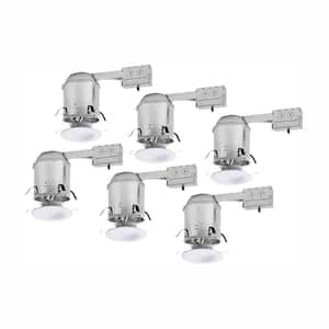 RL 6 in. (6-Pack) Remodel Ceiling Housing and (6-Pack) Dimmable White Integrated LED Recessed Light Retrofit Kit