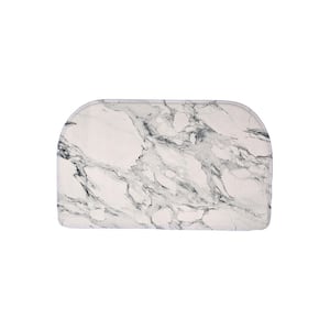 Quarry Gray Marble Semi Circle Kitchen Mat 18in.x 30in.