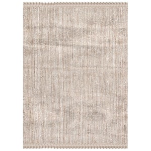 Natural Fiber Gray/Beige 8 ft. x 10 ft. Woven Thread Area Rug