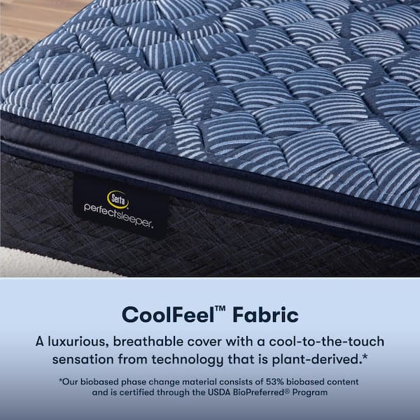 Perfect Sleeper Oasis Sleep California King Firm Pillow Top 14.5 in. Mattress Set with 9 in. Foundation
