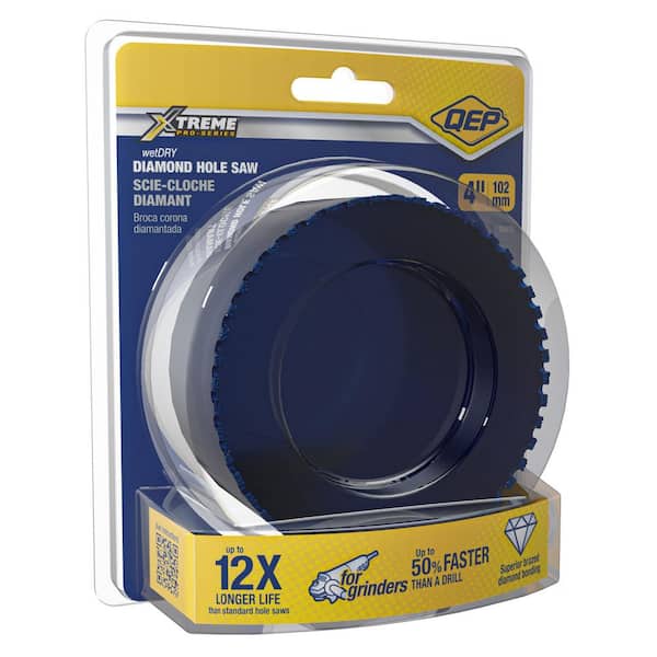 QEP 4 in. (102 mm) Diamond Grinder Hole Saw 10475 - The Home Depot