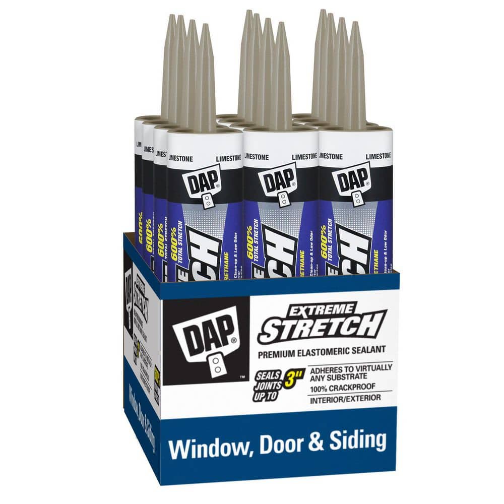 DAP Extreme Stretch 10.1 oz. Limestone Premium Crackproof Elastomeric Sealant (12-Pack) -  7079818714