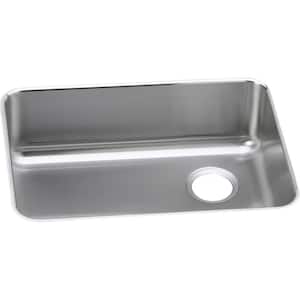 Lustertone Undermount Stainless Steel 26 in. Single Bowl Kitchen Sink