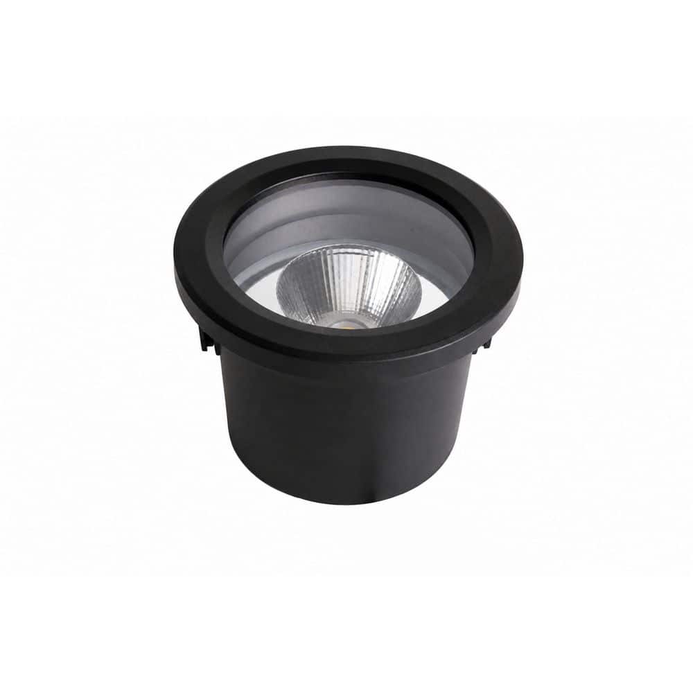 Hampton Bay 600 Lumen Low Voltage 6 in. Black LED Outdoor InGround