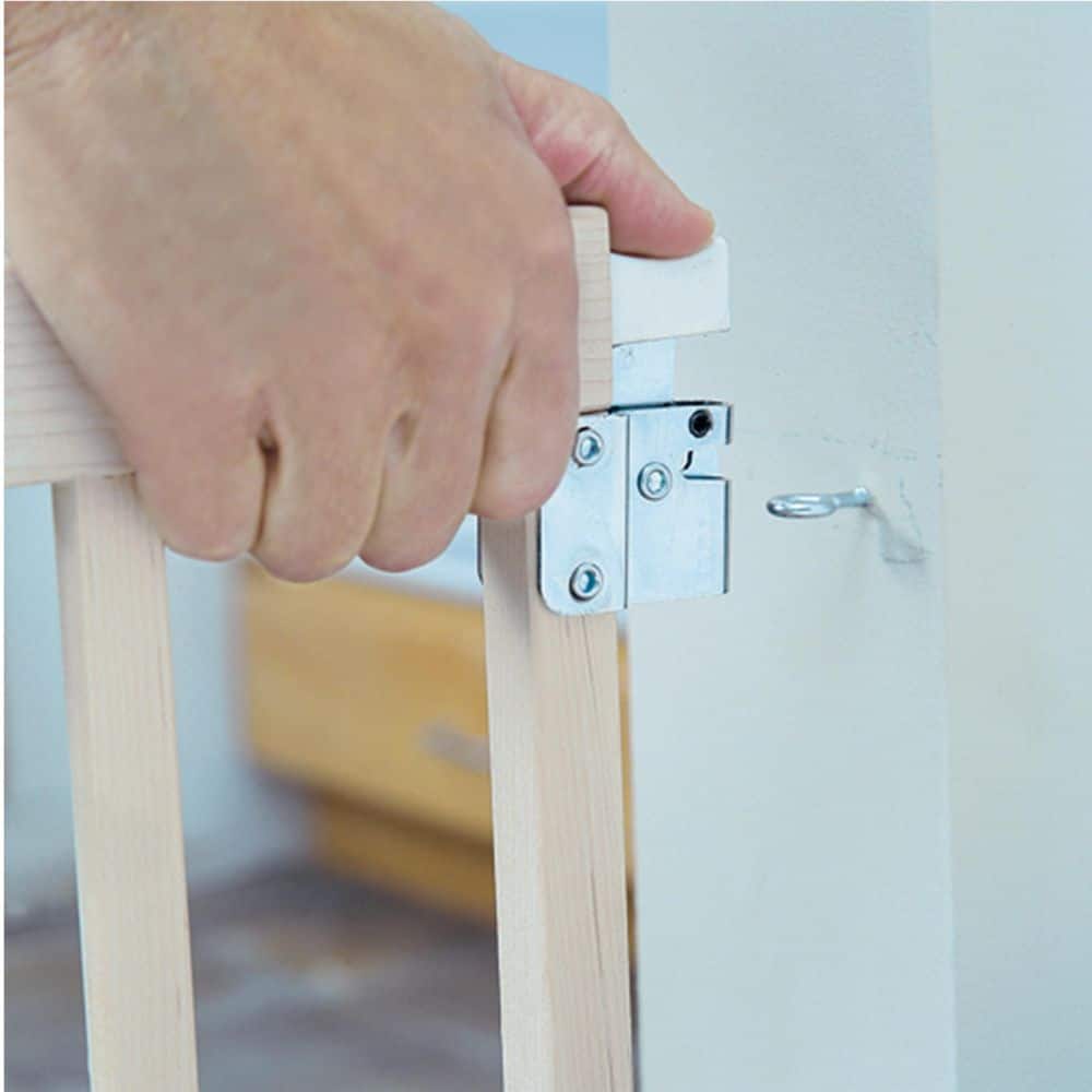 Natural Wood Extra-Wide Swing Baby Safety Gate