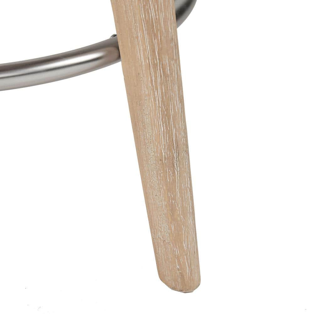 Grattan Swivel Counter Height Barstool Cream - Madison Park: Upholstered, Nailhead, 360° Rotate