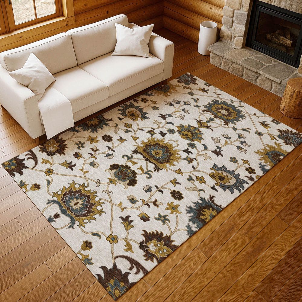Chantille Machine Washable Indoor/Outdoor Abstract ACN2290 Ivory 9 ft. x 12 ft. Area Rug price history on PriceWatchPro