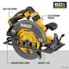 DEWALT FLEXVOLT 60V MAX Cordless Brushless 7 1 4 in. Circular Saw with Brake Tool Only DCS578B The Home Depot