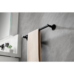 6-Piece Bath Hardware Set Included Mounting Hardware in Black