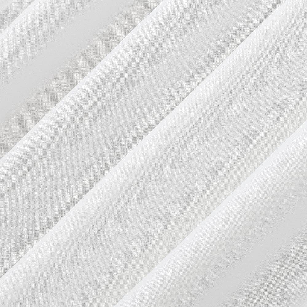 White 40"x63" Polyester Sheer Tab Top Curtain Panel