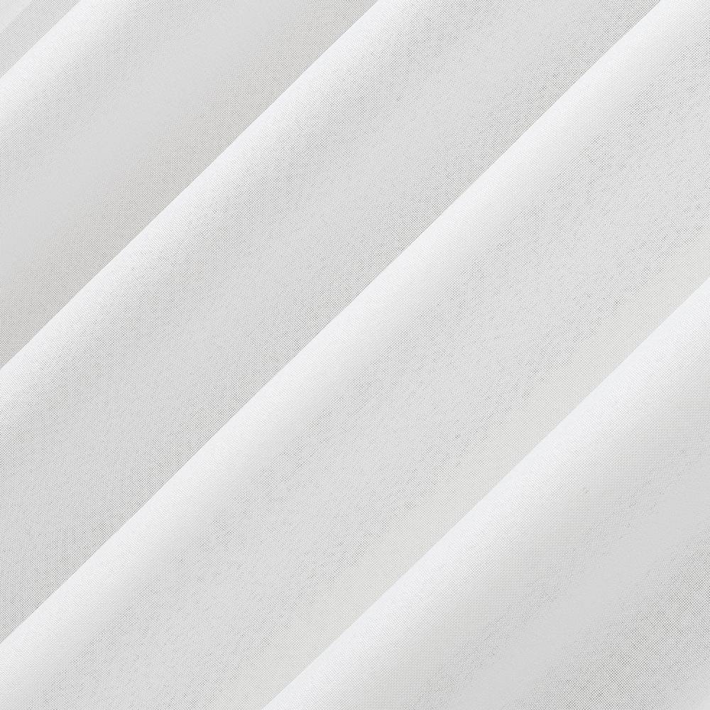 White Polyester Light-Filtering Tab Top Curtain Panel, 40" x 96"