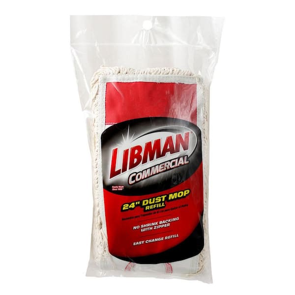 Libman 36 in. Heavy Duty Cotton Flat Dust Mop with Steel Handle