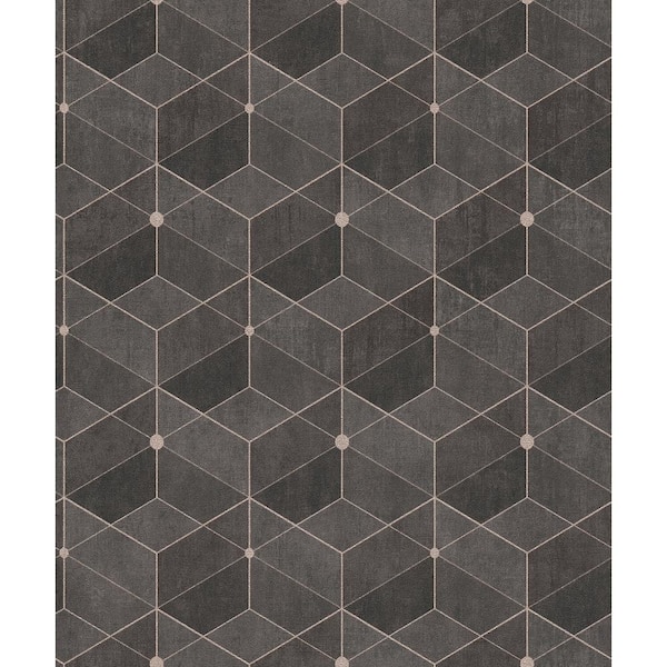 Advantage Brown Muir Chocolate Geo Wallpaper Sample