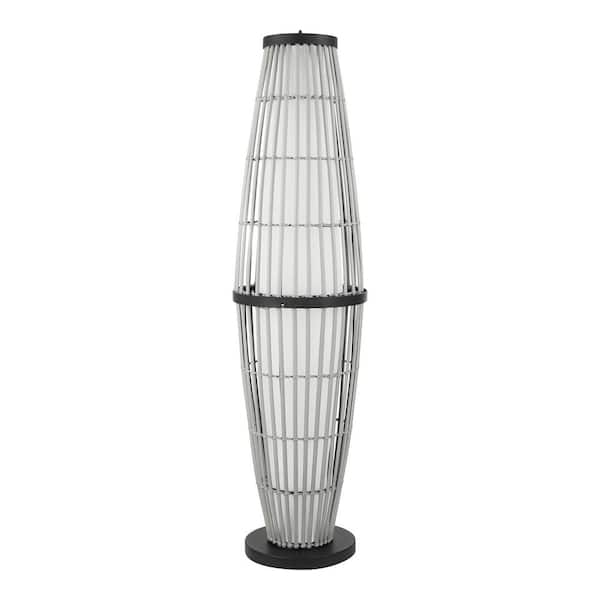 Hampton Bay Ryland 51 in. Gray Outdoor/Indoor Floor Lamp