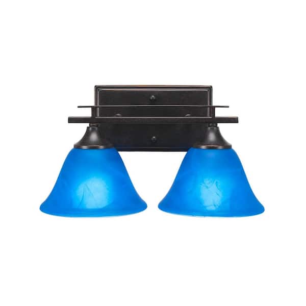 Unbranded Ontario 14.25 in. 2-Light Dark Granite Vanity Light
