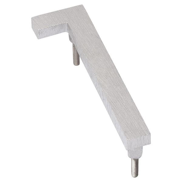 Montague Metal Products 12 in. Brushed Aluminum Floating or Flat Modern House Number 1