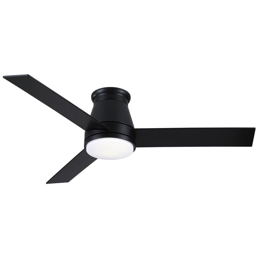 48 in. Matte Black Matte Black Flush Mount Modern Industrial Ceiling Fan price history on PriceWatchPro