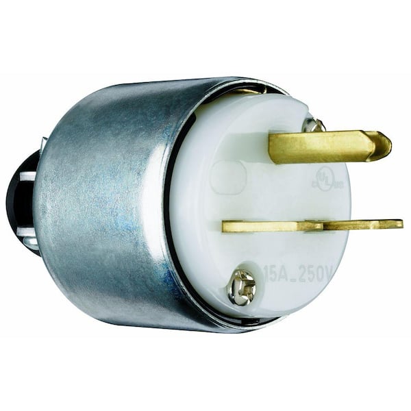 Legrand Pass & Seymour Armored 15 Amp 250-Volt NEMA 6-15P Straight Blade Plug