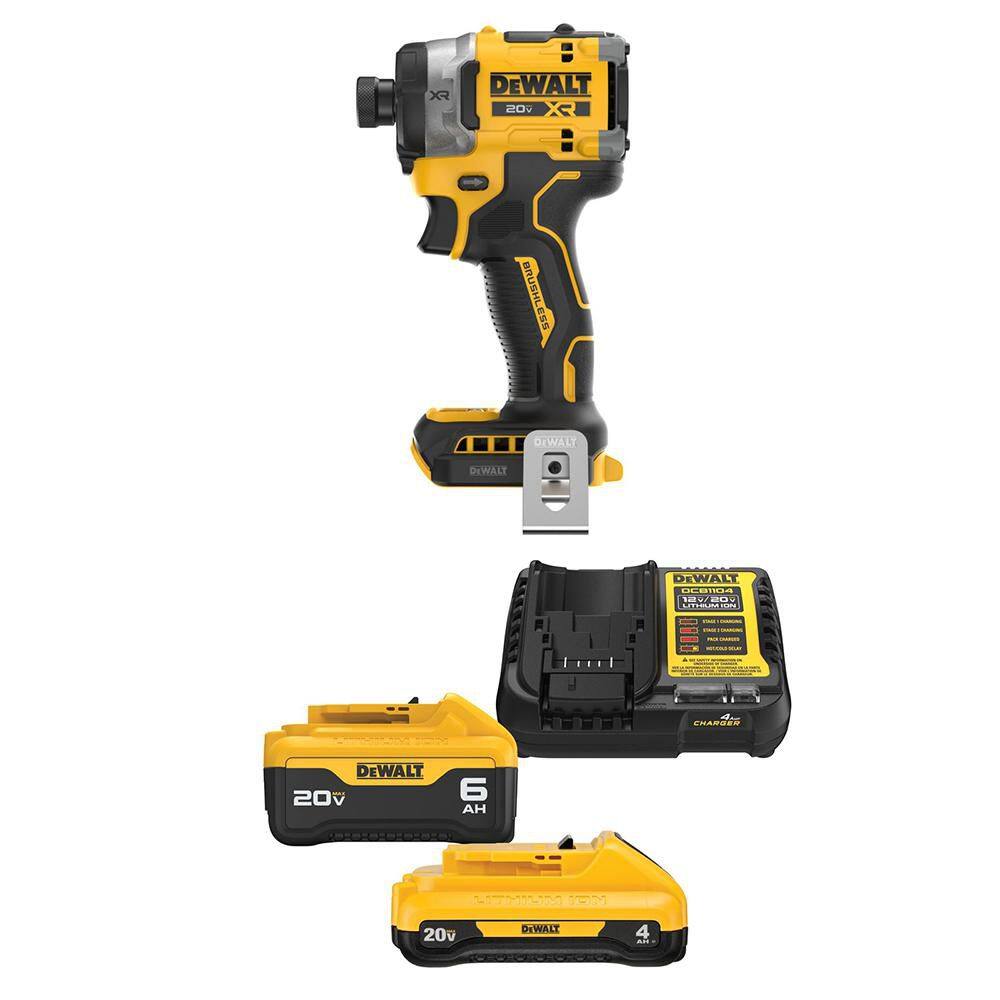 20V MAX XR Lithium-Ion Cordless Impact Driver with 20V MAX 5.0 Ah and 2.0 Ah Battery Packs and Charger