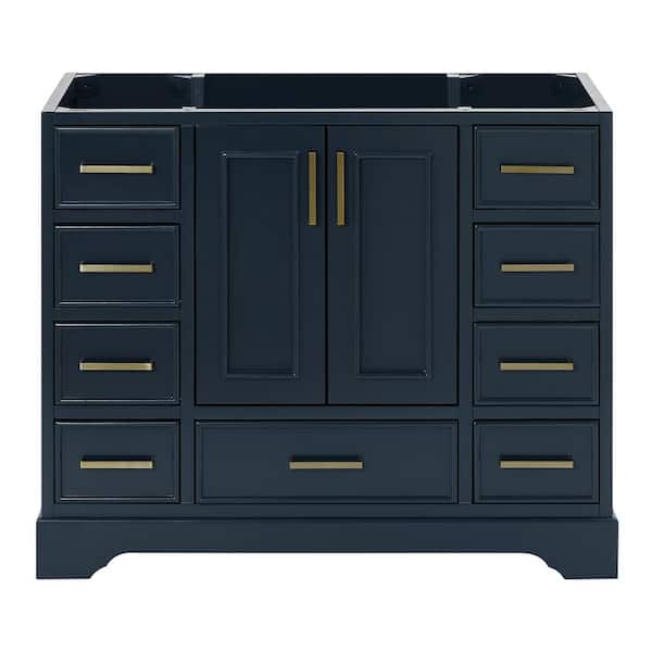 ARIEL Stafford 42.75 in. W x 21.5 in. D x 34.5 in. H Bath Vanity Cabinet without Top in Midnight Blue