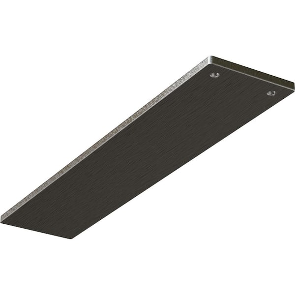 Ekena Millwork 14 in. x 3 in. x 1/4 in. Stainless Steel Unfinished Metal Logan Bracket