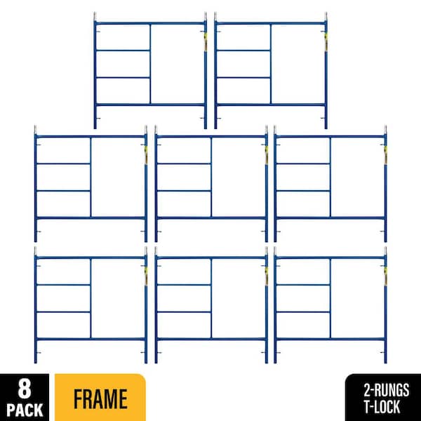 Saferstack 5 ft. x 5 ft. Steel Mason Scaffolding Frame, 8-Pack
