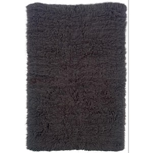 New Flokati Black 2 ft. 4 in. x 4 ft. 3 in. Accent Rug