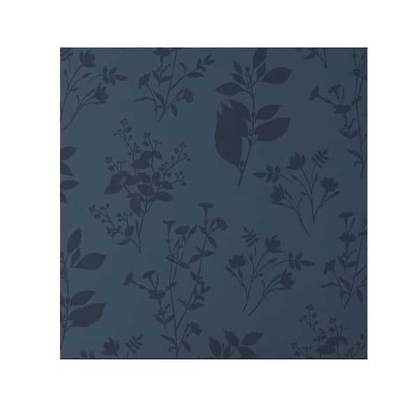 Cameilla Silhouette Blue Non-Pasted Wallpaper Roll (covers approx. 52 sq. ft.)